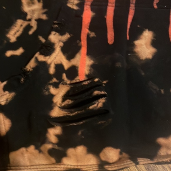 Woman’s Tie Dye Rolling Stones Distressed Hoodie Size Small - Picture 3 of 5